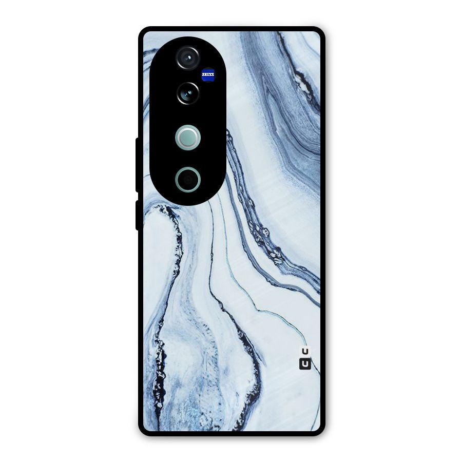 Cool Marble Style (Printed) Metal Back Case for Vivo V40