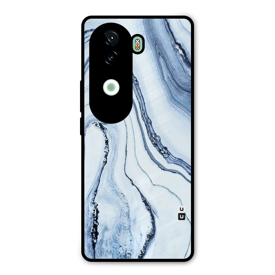 Cool Marble Style (Printed) Metal Back Case for Vivo V40e