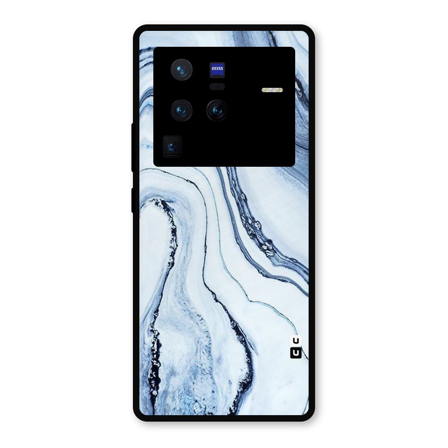 Cool Marble Style (Printed) Metal Back Case for Vivo X80 Pro