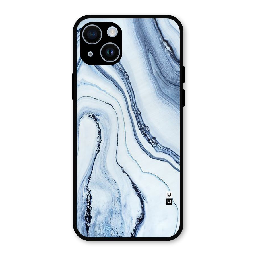 Cool Marble Style (Printed) Metal Back Case for iPhone 14