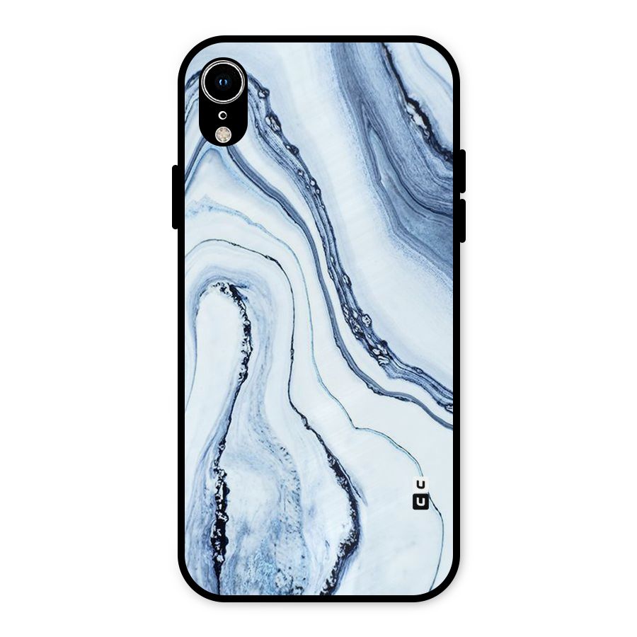 Cool Marble Style (Printed) Metal Back Case for iPhone XR