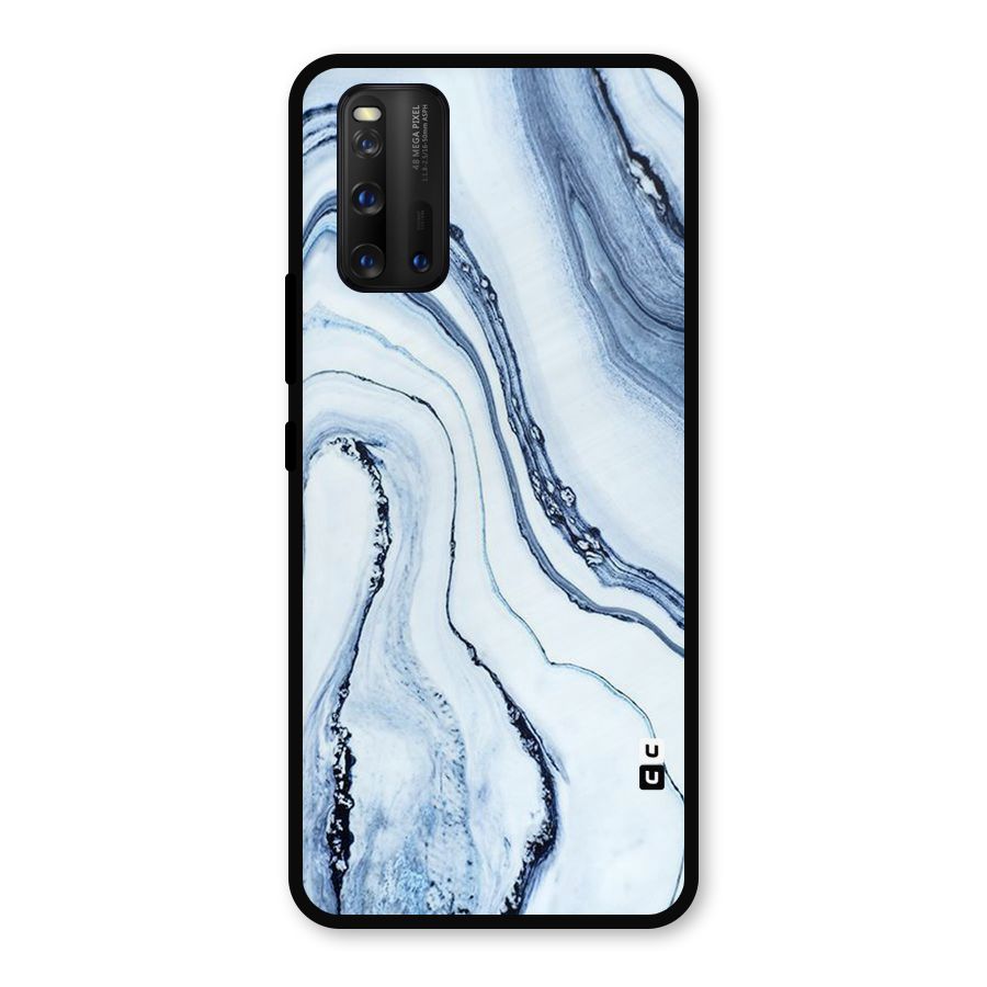 Cool Marble Style (Printed) Metal Back Case for iQOO 3