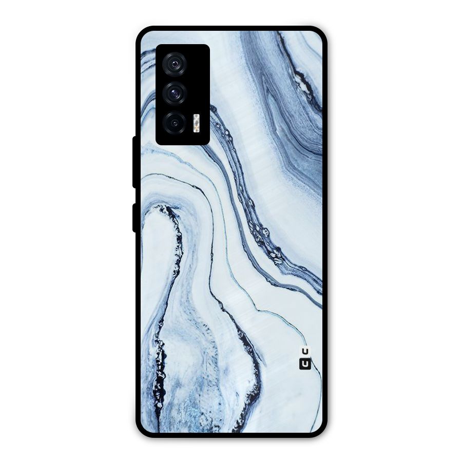 Cool Marble Style (Printed) Metal Back Case for iQOO 7 5G