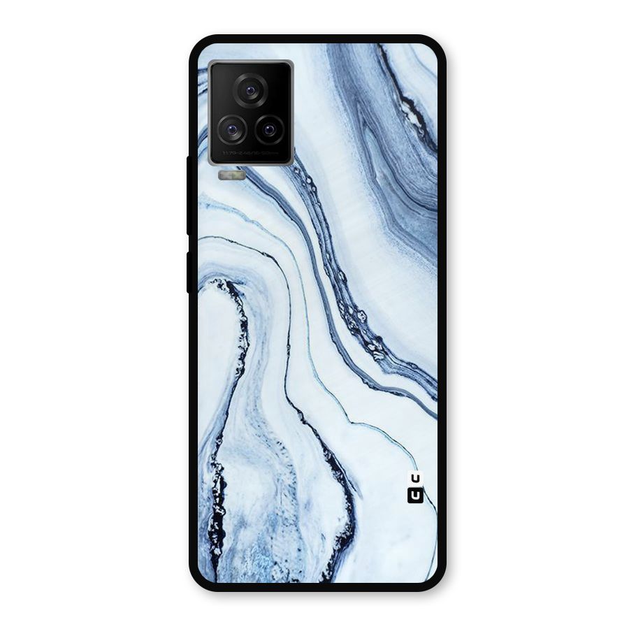 Cool Marble Style (Printed) Metal Back Case for iQOO 7 Legend 5G
