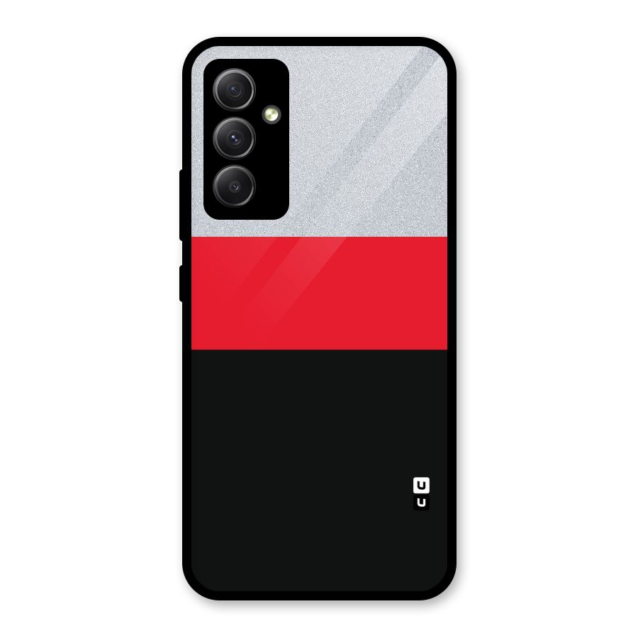 Cool Melange Stripe Glass Back Case for Galaxy A34