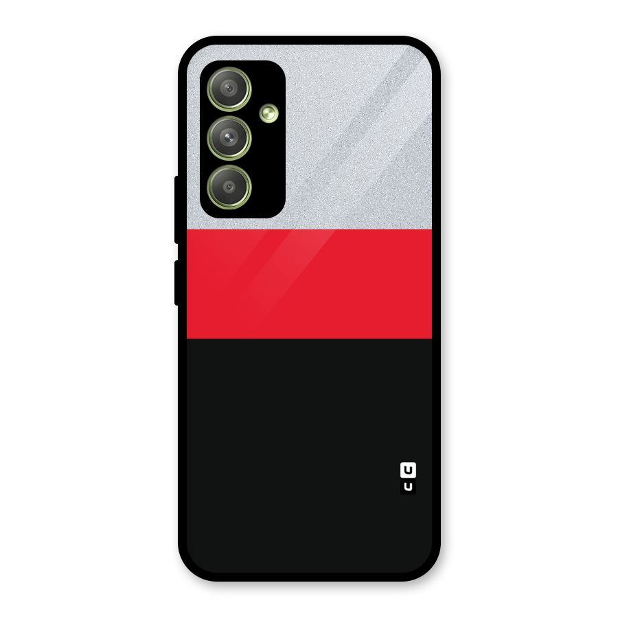 Cool Melange Stripe Glass Back Case for Galaxy A54