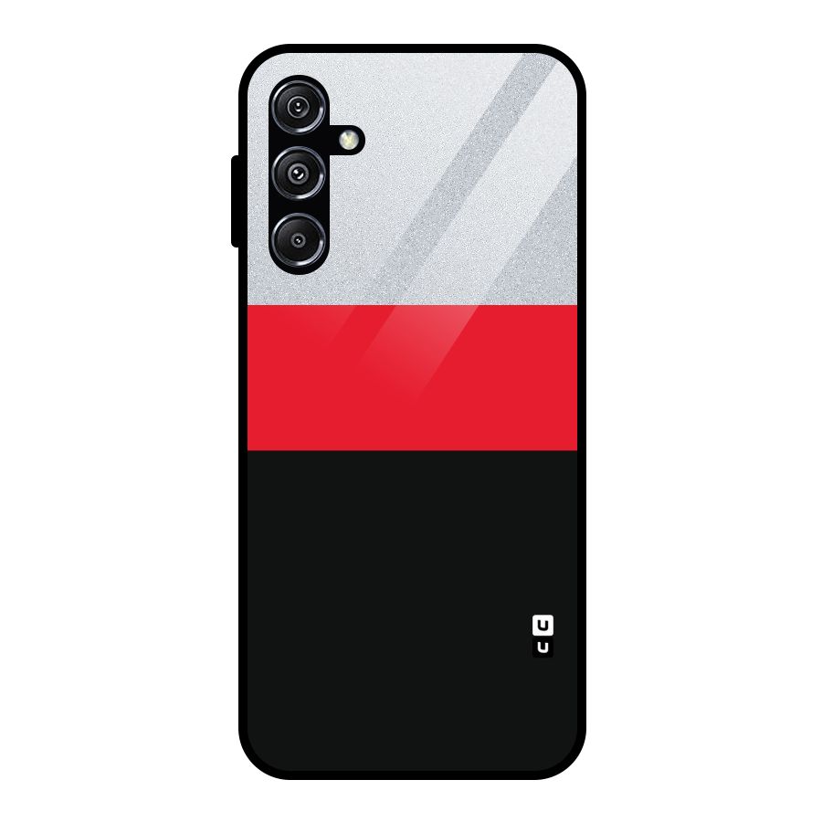Cool Melange Stripe Glass Back Case for Galaxy M34 5G