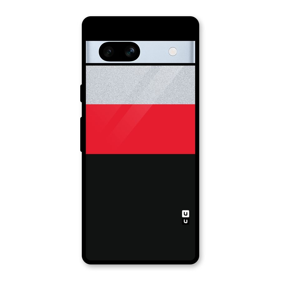 Cool Melange Stripe Glass Back Case for Google Pixel 7a