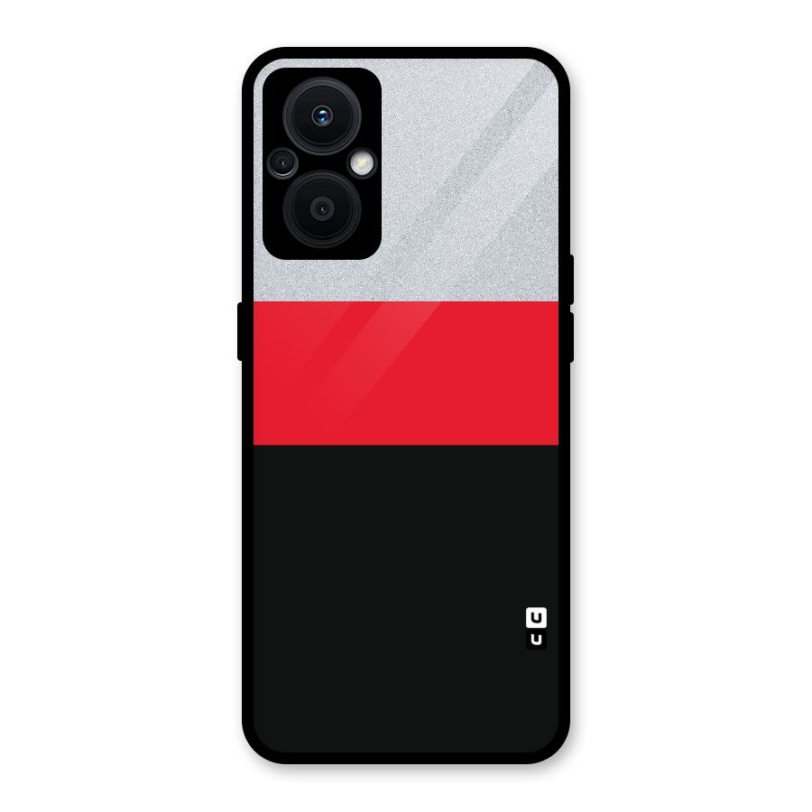 Cool Melange Stripe Glass Back Case for Oppo F21s Pro 5G