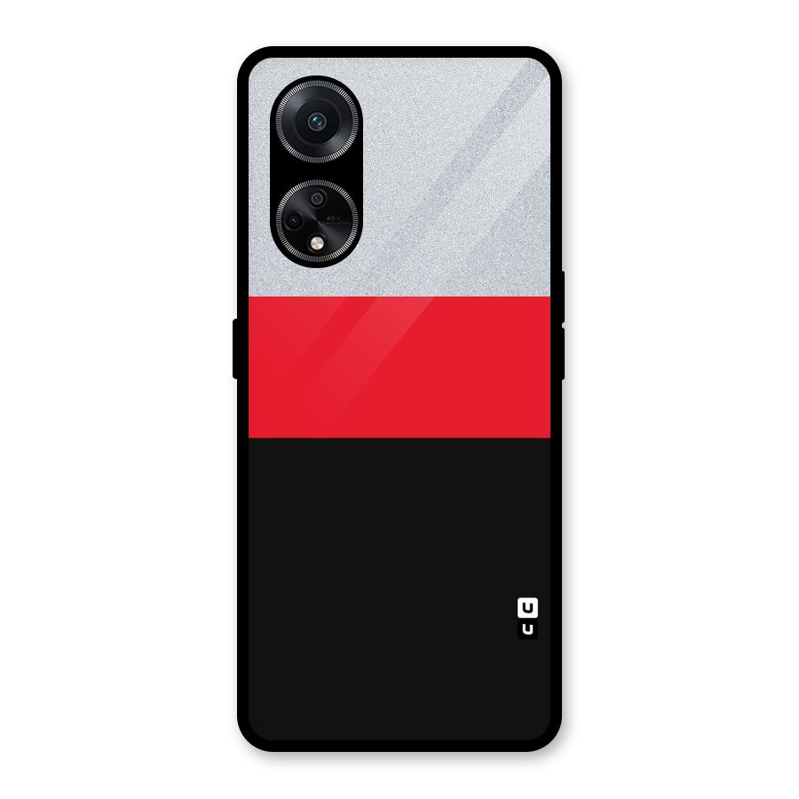 Cool Melange Stripe Glass Back Case for Oppo F23