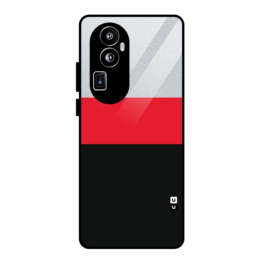 Cool Melange Stripe Glass Back Case for Oppo Reno10 Pro Plus