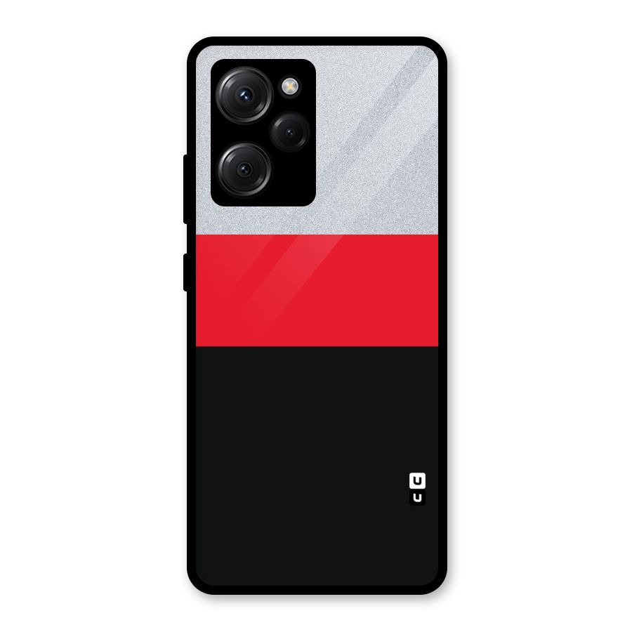 Cool Melange Stripe Glass Back Case for Poco X5 Pro