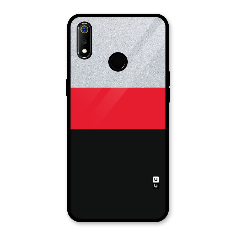 Cool Melange Stripe Glass Back Case for Realme 3i