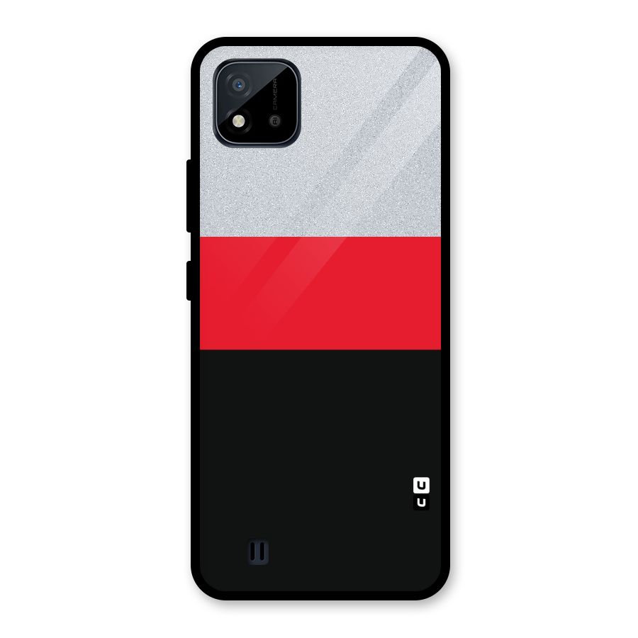 Cool Melange Stripe Glass Back Case for Realme C11 2021