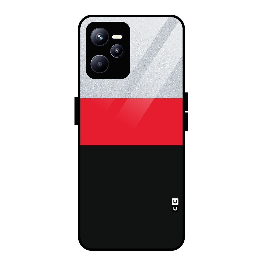 Cool Melange Stripe Glass Back Case for Realme C35