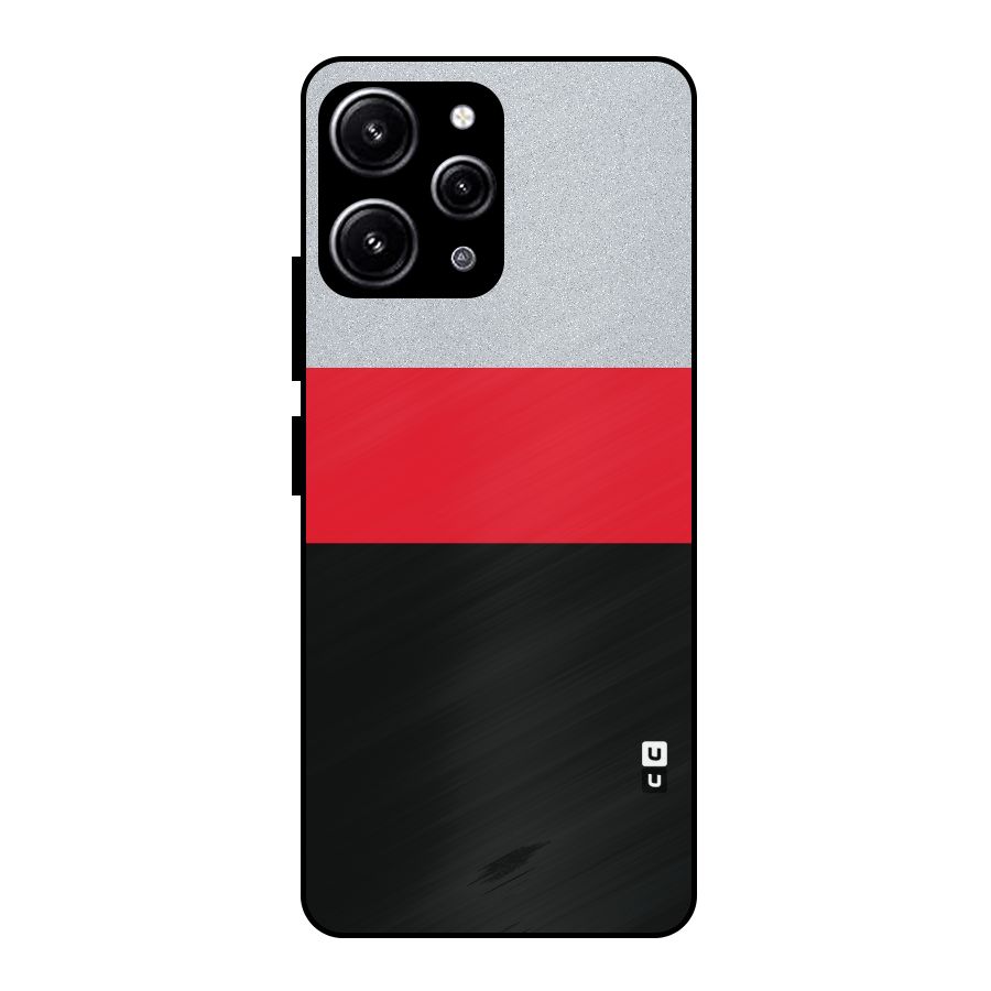 Cool Melange Stripe Glass Back Case for Redmi 12 4G