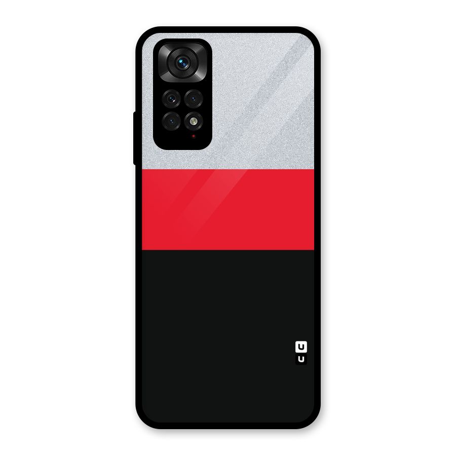 Cool Melange Stripe Glass Back Case for Redmi Note 11S
