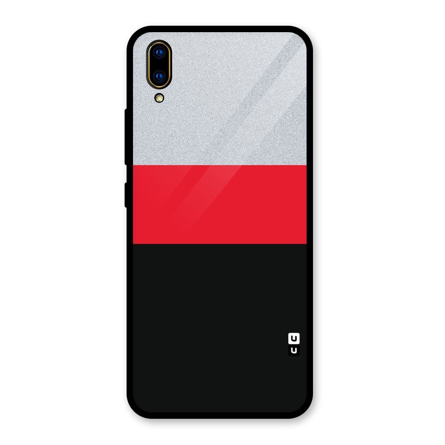 Cool Melange Stripe Glass Back Case for Vivo V11 Pro
