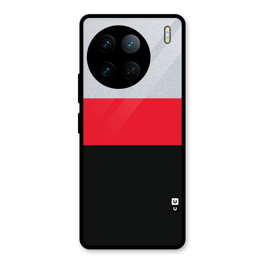 Cool Melange Stripe Glass Back Case for Vivo X90 Pro