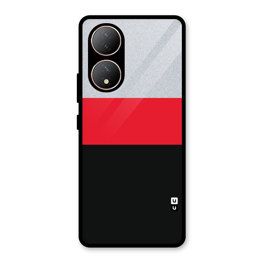 Cool Melange Stripe Glass Back Case for Vivo Y100A