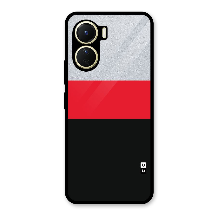Cool Melange Stripe Glass Back Case for Vivo Y16