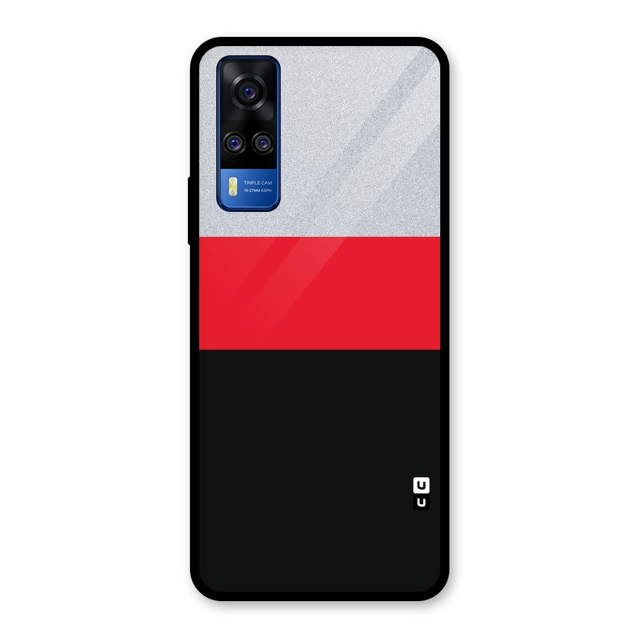 Cool Melange Stripe Glass Back Case for Vivo Y31
