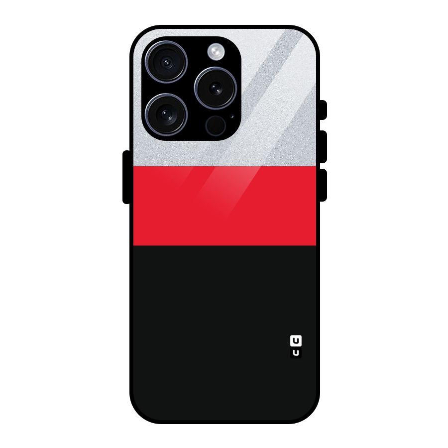 Cool Melange Stripe Glass Back Case for iPhone 15 Pro