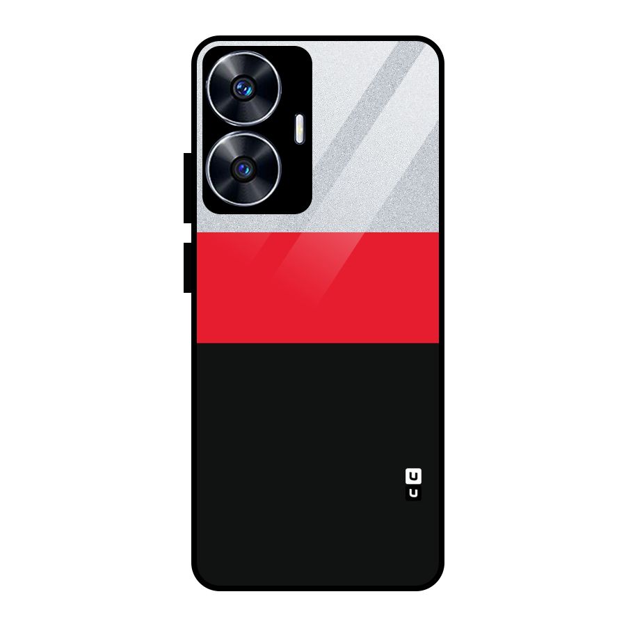Cool Melange Stripe Glass Back Case for realme C55