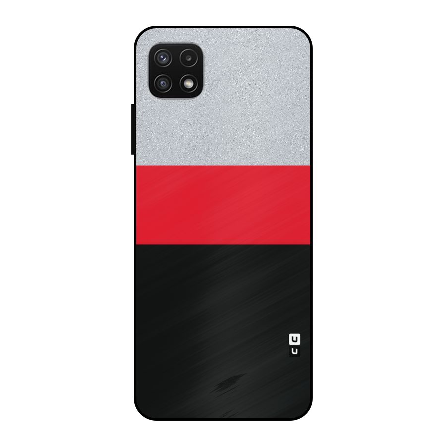 Cool Melange Stripe Metal Back Case for Galaxy A22 5G