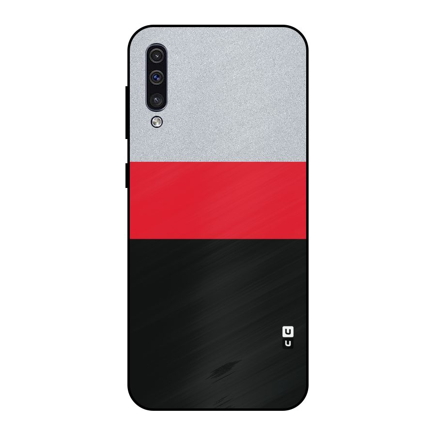 Cool Melange Stripe Metal Back Case for Galaxy A30s