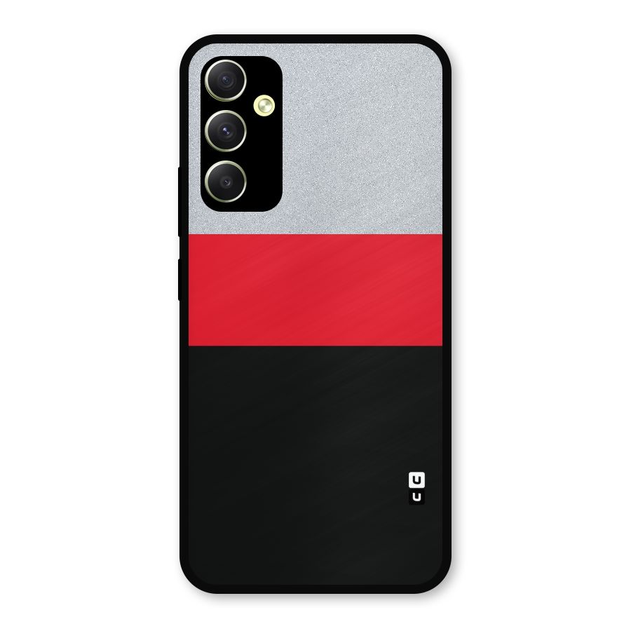 Cool Melange Stripe Metal Back Case for Galaxy A34