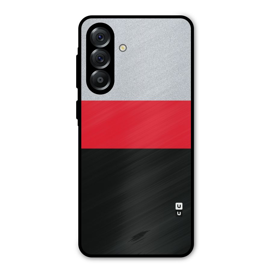 Cool Melange Stripe Metal Back Case for Galaxy A36