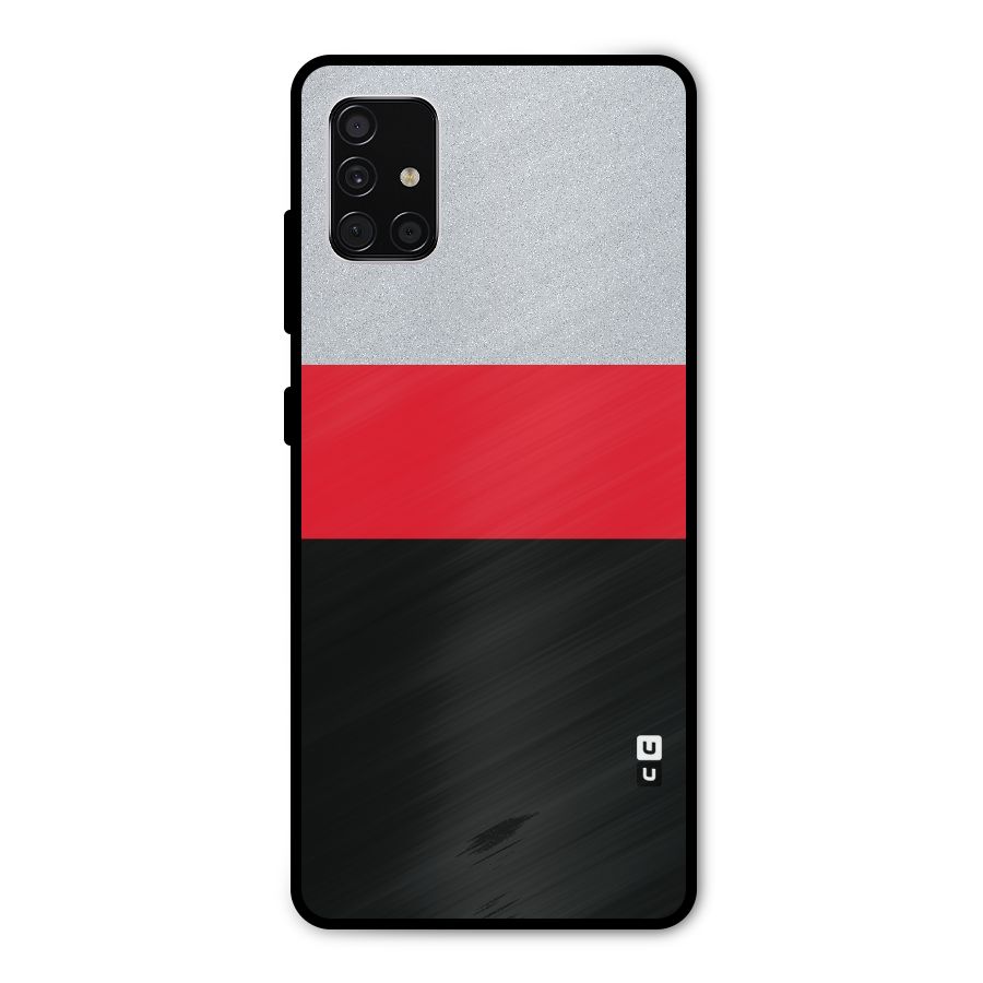 Cool Melange Stripe Metal Back Case for Galaxy A51