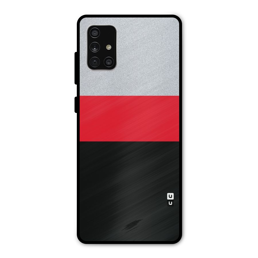 Cool Melange Stripe Metal Back Case for Galaxy A71