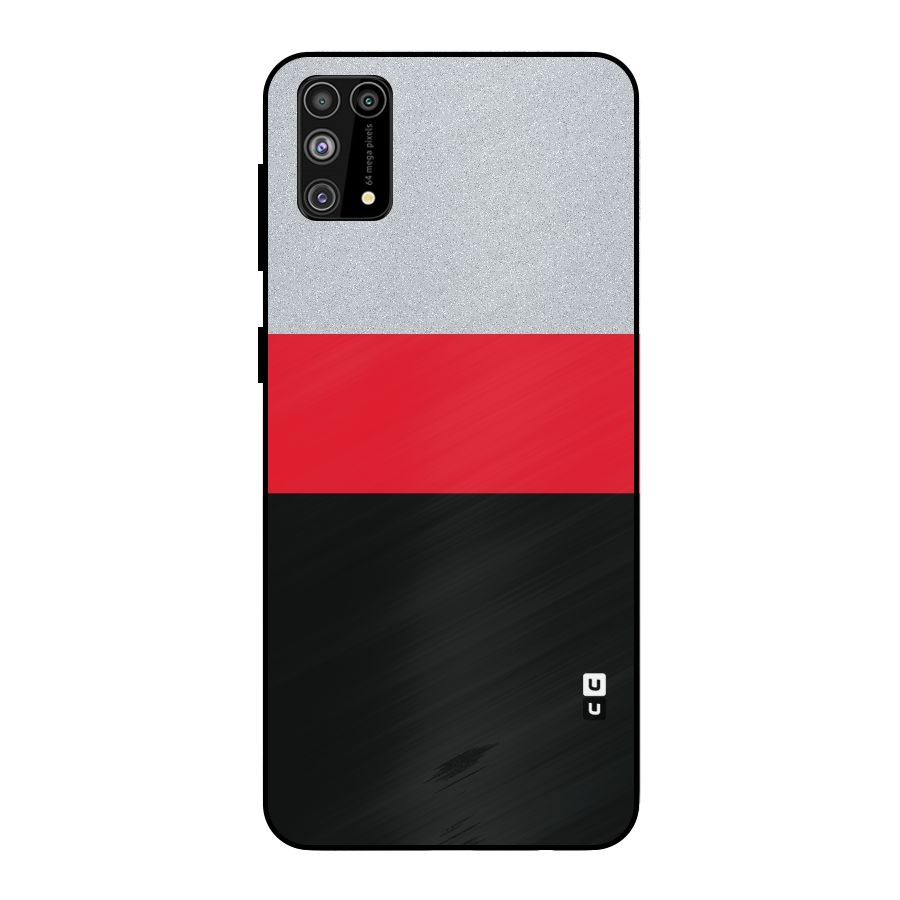 Cool Melange Stripe Metal Back Case for Galaxy F41