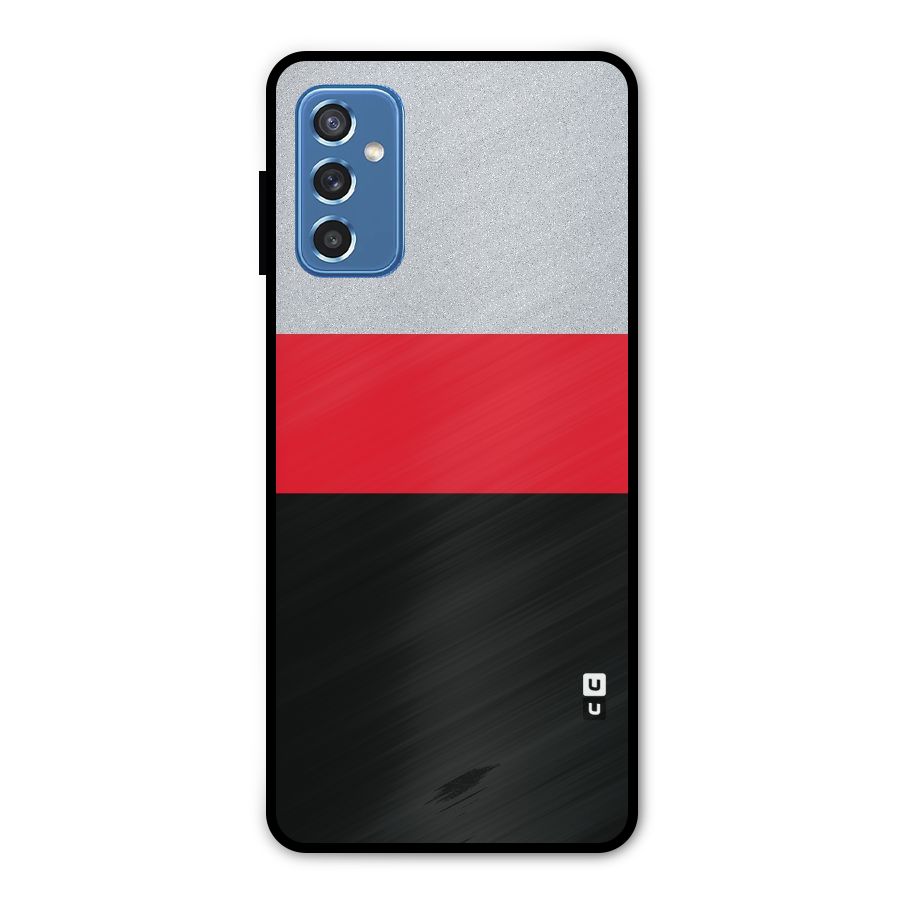 Cool Melange Stripe Metal Back Case for Galaxy M52 5G