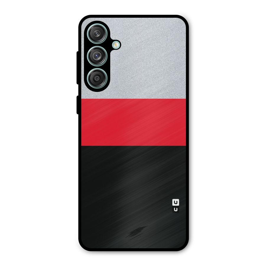 Cool Melange Stripe Metal Back Case for Galaxy M55 5G