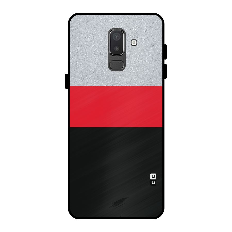 Cool Melange Stripe Metal Back Case for Galaxy On8 (2018)