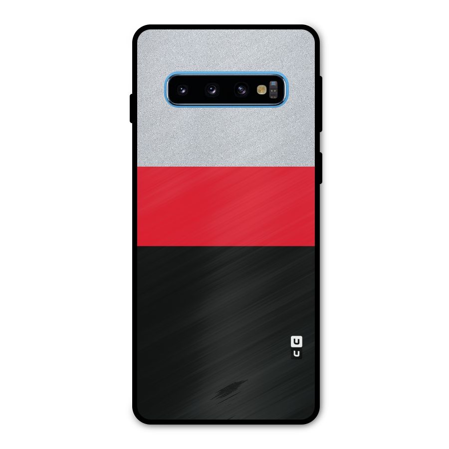 Cool Melange Stripe Metal Back Case for Galaxy S10