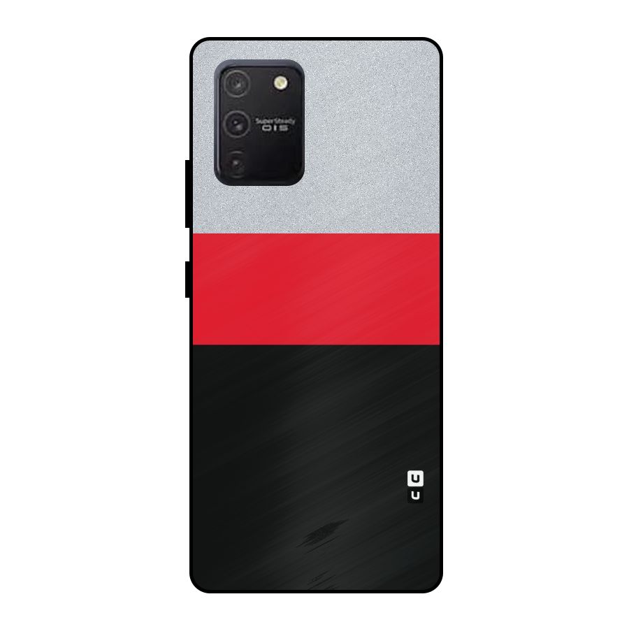 Cool Melange Stripe Metal Back Case for Galaxy S10 Lite