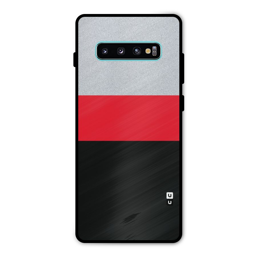 Cool Melange Stripe Metal Back Case for Galaxy S10 Plus