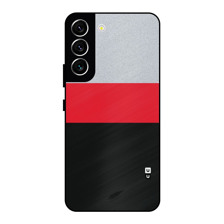 Cool Melange Stripe Metal Back Case for Galaxy S22 5G