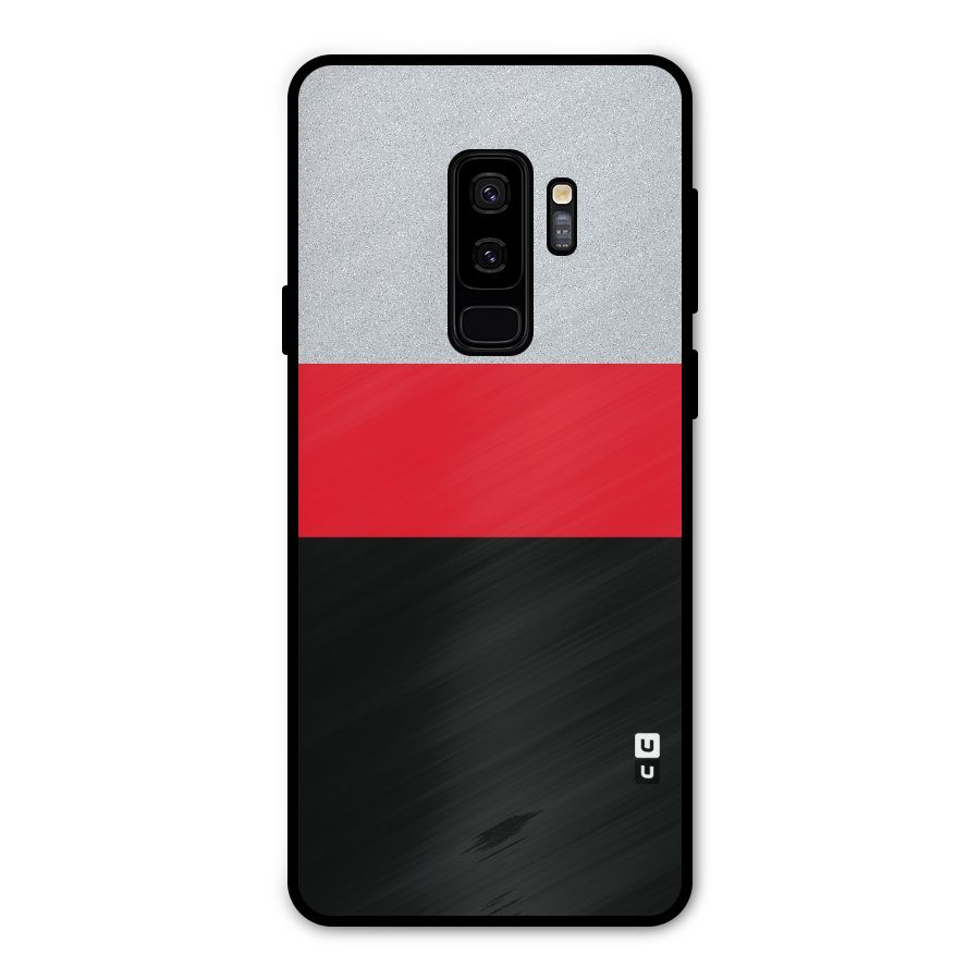 Cool Melange Stripe Metal Back Case for Galaxy S9 Plus