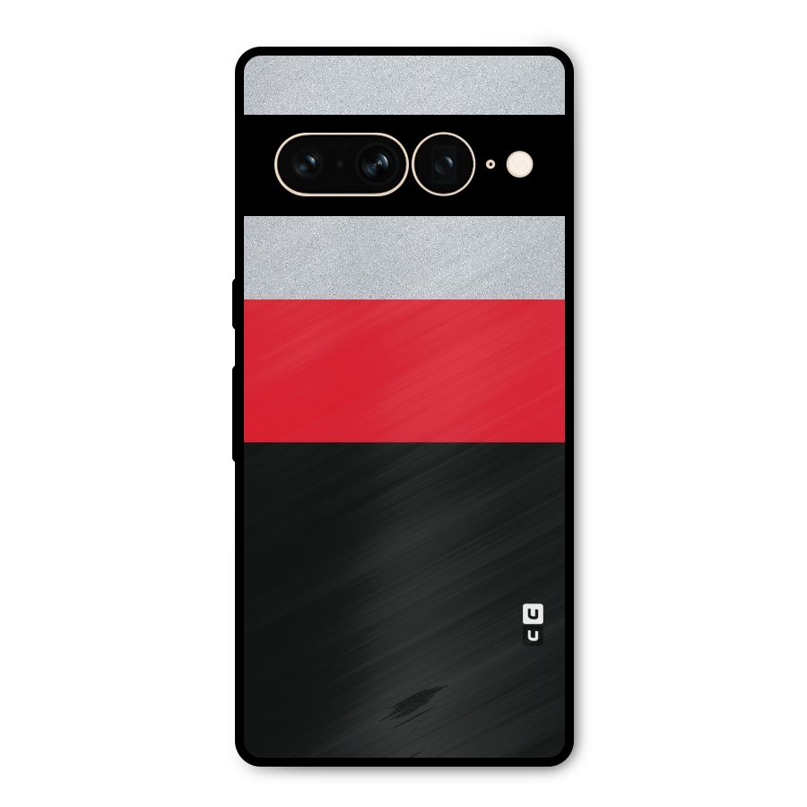 Cool Melange Stripe Metal Back Case for Google Pixel 7 Pro