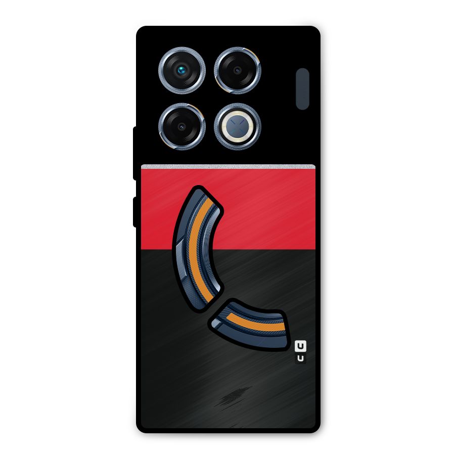 Cool Melange Stripe Metal Back Case for Infinix GT 20 Pro