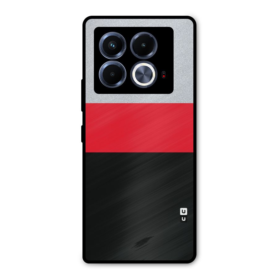 Cool Melange Stripe Metal Back Case for Infinix Note 40 5G