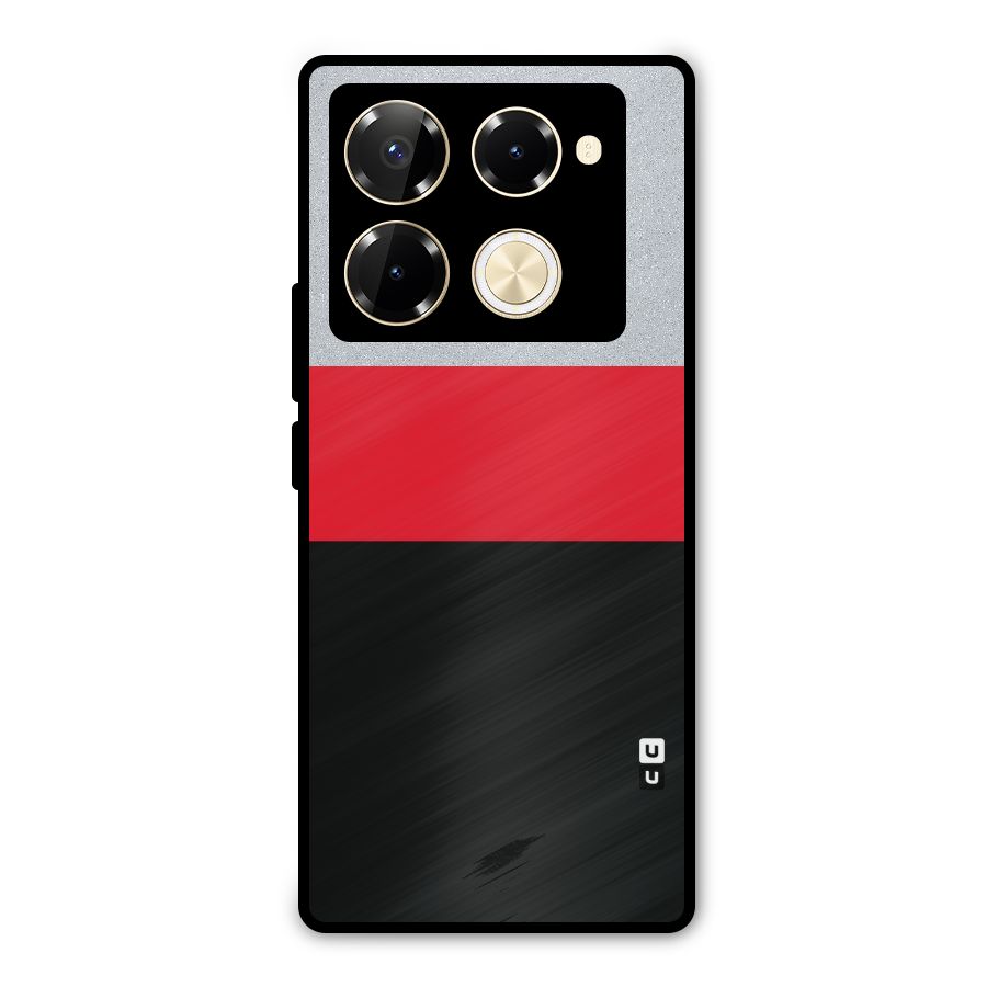 Cool Melange Stripe Metal Back Case for Infinix Note 40 Pro