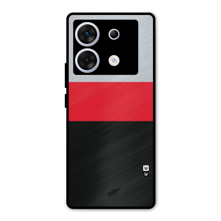 Cool Melange Stripe Metal Back Case for Infinix Zero 30 5G
