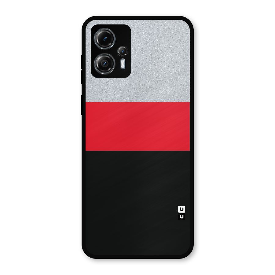 Cool Melange Stripe Metal Back Case for Moto G13