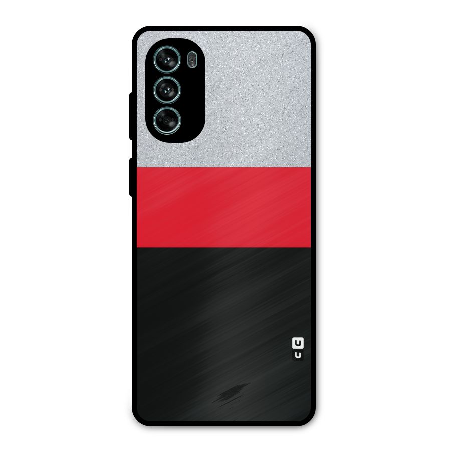 Cool Melange Stripe Metal Back Case for Moto G62